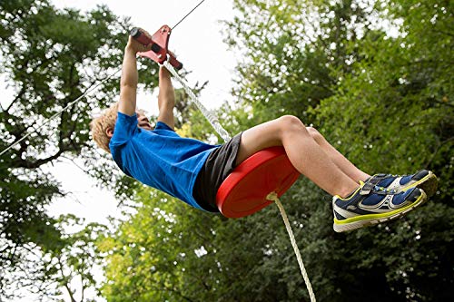 Happybuy 80/100ft Zip Line Kit Kids Adult Zip Line Trolley Slackers Zip Lines