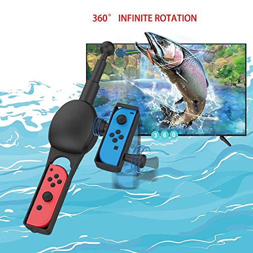 [New Upgrade] Funmax Fishing Rod Hand Grip For Nintendo Switch Joy-Con Compatible With Fishing Star World Tour, Legendary Fishing, Bass Pro Shops: The Strike Championship Edition #TOP3