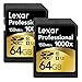 Lexar Professional 1000x 64GB SDXC UHS-II Card LSD64GCRBNA10002 - 2 Pack