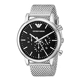 [エンポリオアルマーニ] EMPORIO ARMANI メンズ クロノグラフ ブラック文字盤 シルバー AR1808 腕時計 [並行輸入品]