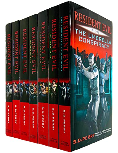 Resident Evil Series Books 1 - 7 Collection Set by S. D. Perry (Umbrella Conspiracy, Caliban Cove, City of the Dead, Underworld, Nemesis, Code: Veronica & Zero Hour)