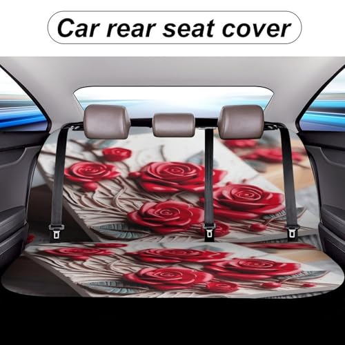 Funda de asiento de coche resistente a arañazos con diseño de rosas 5