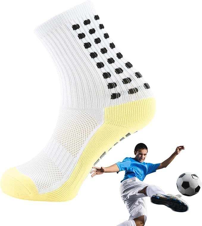 wklouyhe Men's Grip Soccer Socks Non Skid Socks Anti Slip Non Slip Grip Pads for Football Basketball Sports Socks_(Pack Of 01)-picture-34