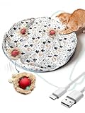 POMESEA Interactive Cat Toy with Moving Ball, USB Rechargeable Undercover Hide and Seek Mat for Indoor Cats & Kittens, Automatic Exercise & Entertainment Play Pad