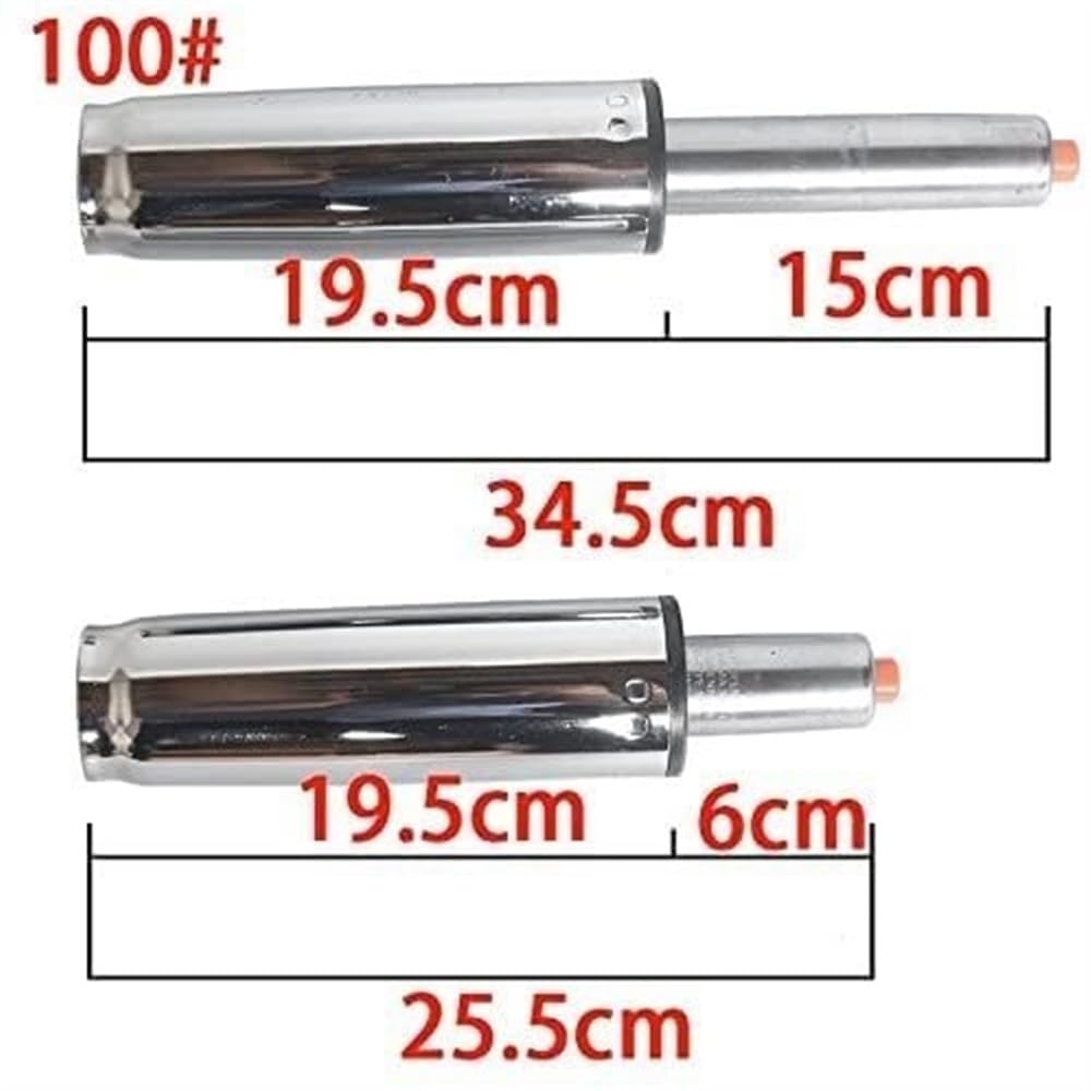 Cilindro de Repuesto El pistón de Gas se Adapta a la mayoría de Las sillas giratorias de Oficina Resorte de pistón neumático Elevador de Gas Recto(Chrome Silver 100)