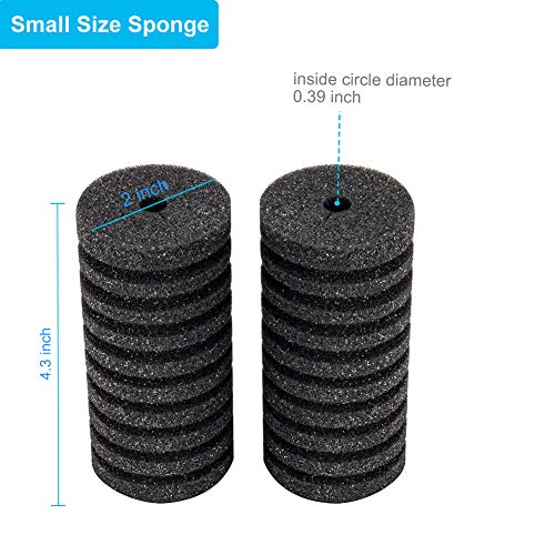 hygger Pack of 4 Replacement Sponges for Aquarium Double Sponge Filter (S) - Image 3