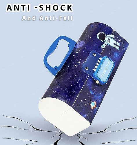 Image of LONGMIRE Plastic Pencil Box with Code Lock Pen Case Large Capacity Multi-Layer Multi-Function Storage Bag Secret Compartment Pencil Box for Kids- Multi-Color (Astronaut Password Lock)