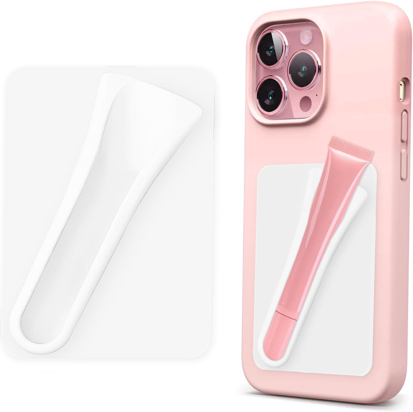 Generic Silicone Lip Gloss Phone Case, Lip Holder for Back of Cell Phone Sleeve