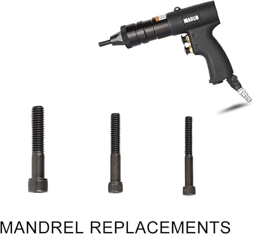 Miniatura 9 de Pistola neumática de tuerca de remache con cabeza autoblocante con más mandriles de 1/4 y 5/16 y 3/8