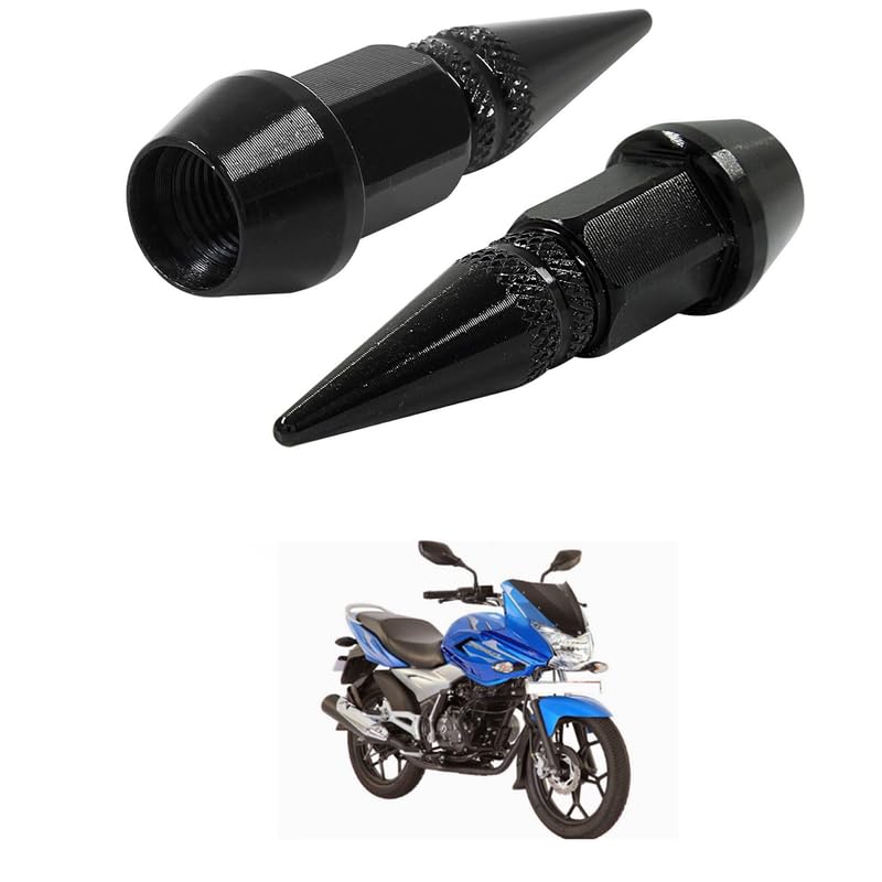 LOVMOTO Universal Spiked Valve Caps,Aluminum Alloy Dustproof and Waterproof Tire Valve Stem Caps, Suitable for Cars, Trucks and Motorcycles (2PCS Black) Comfortable with Dis-Cover 150 f-image-47