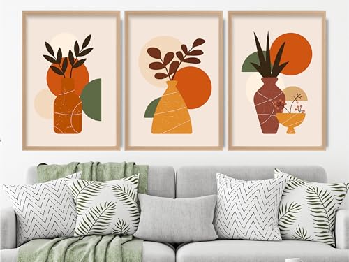 Vases bohèmes tableaux d'art mural de qualité supérieure - Toile 40x60 cm