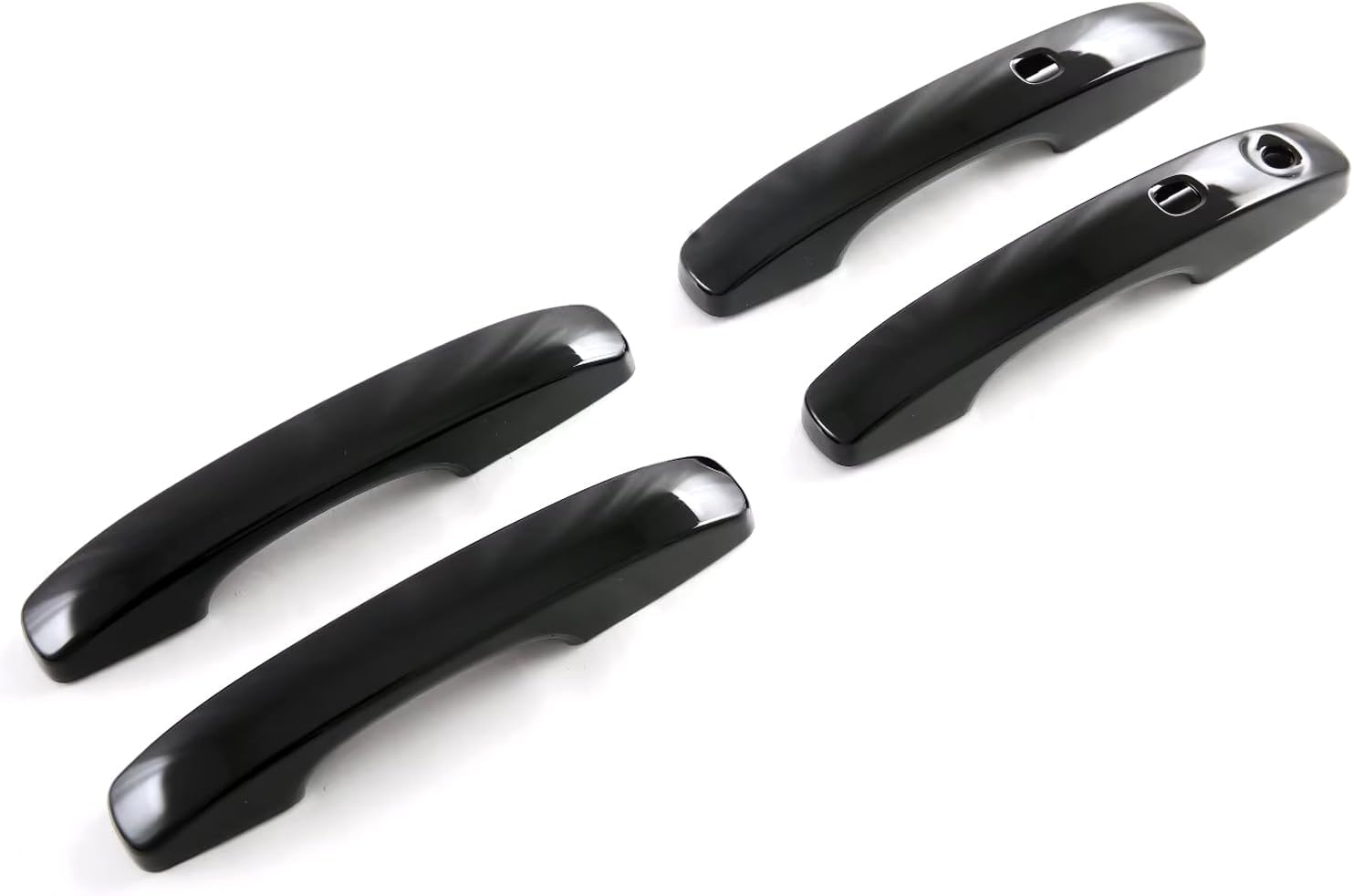 for Ford Ranger 2023-2024(Wildtrak/XTL/XL) Glossy Black Side Door Handle Cover Trim with Smart Key Hole 4pcs Car Accessories