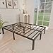 ALDRICH 14 Inch Metal Full Size Bed Frame - Double Black Basic Steel Slats Platform, Easy Assembly Heavy Duty Noise Free Bedframes, No Box Spring Needed