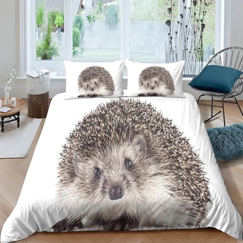 Housse de couette hérisson 3D pour chambre d'enfant lit simple en microfibre douce - 4