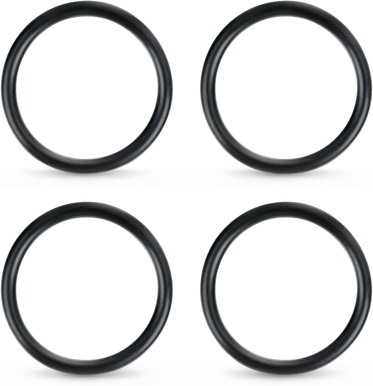 4 Pack Commercial Sink Drain O-Ring Gasket Set - Rubber Plunger Washers for 3 & 3-1/2 Inch Twist Waste Drain Valves, Fits 1/2/3 Compartment Kitchen/Bathroom Sinks, Plumbing Replacement Parts