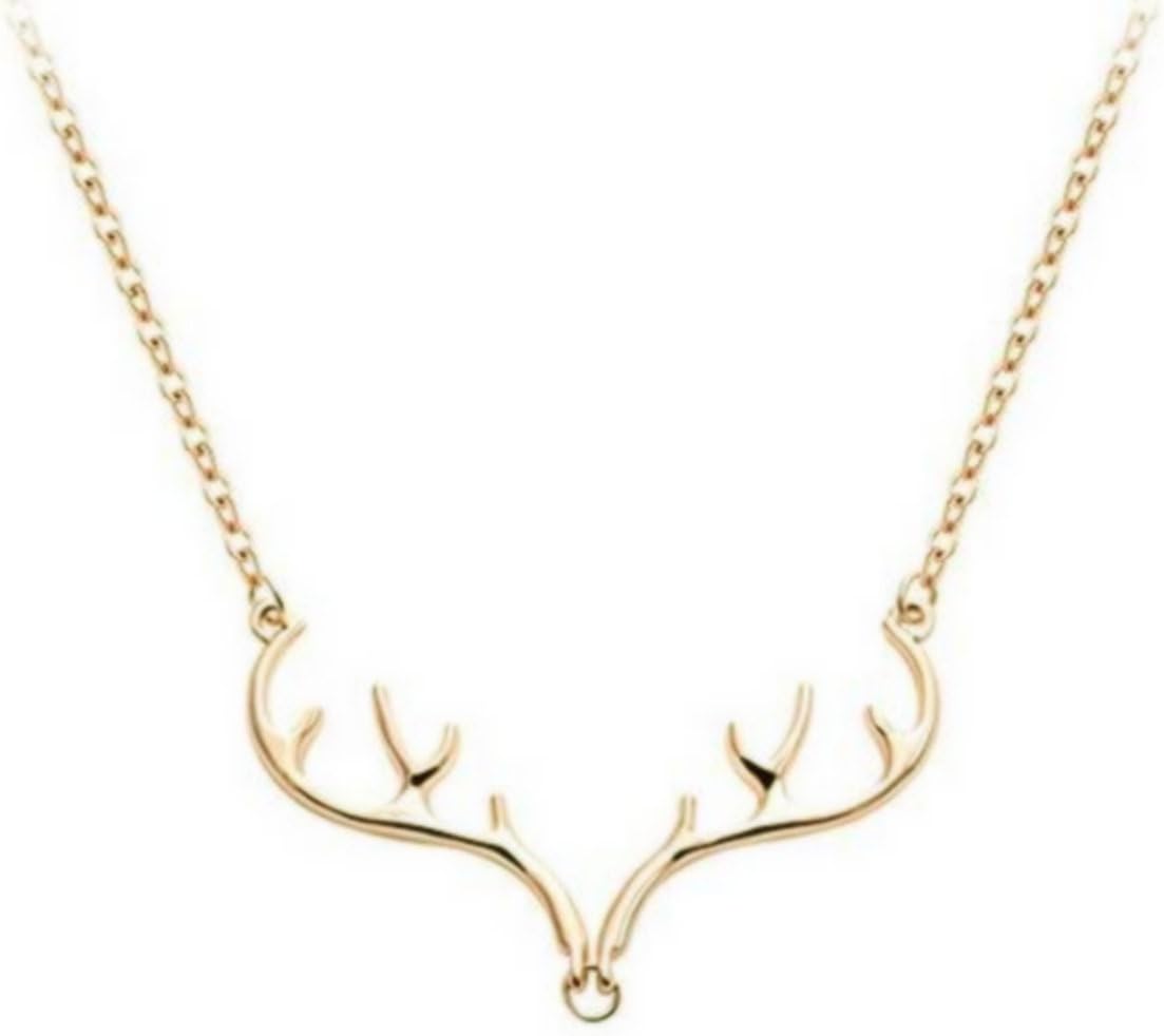 Deer Antler Bracelet 7" 8" Earrings Necklace 18" Set Women Jewelry 3 Tone Christmas