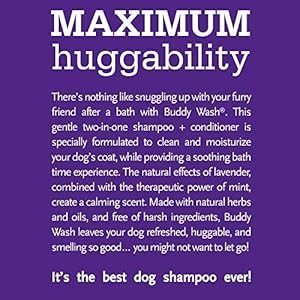   Buddy-Wash-2-in-1-Dog-Shampoo-and-Conditioner-for-Dog-Grooming-Lavender-Mint-16-oz-Bottle
