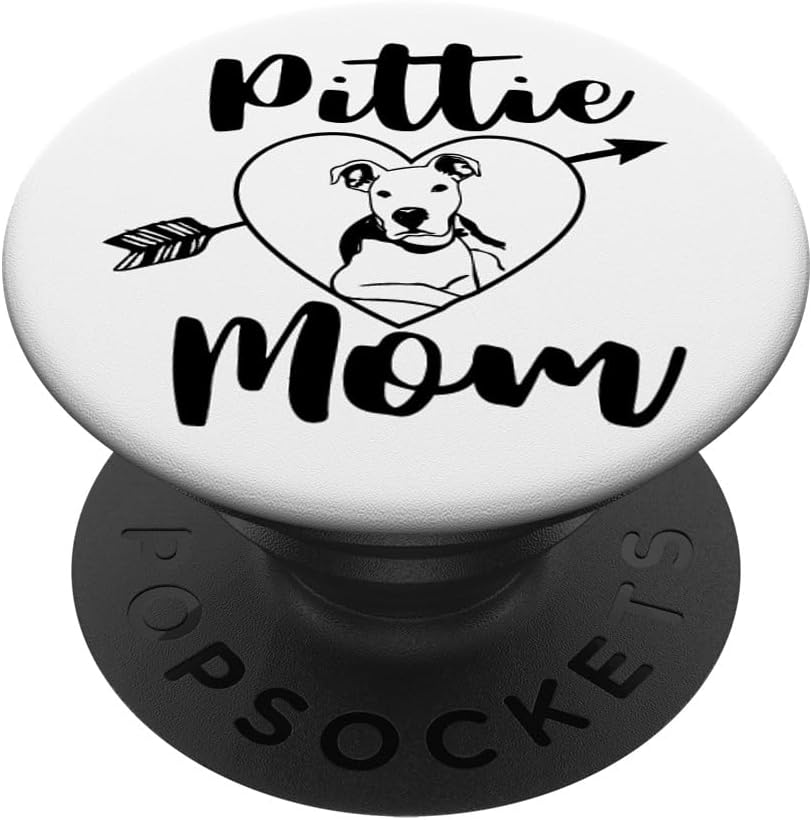 Pittie Mom Pitbull Lover Cute Pit Bull mama Arrow Heart PopSockets PopWallet for MagSafe