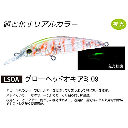 DUEL(デュエル) HARDCORE(ハードコア) ルアー シンキングミノー ハードコア LG ミノー (S) 50mm Weight:3g F1199-LSOA-グローヘッドオキアミ ライトゲーム 2枚目