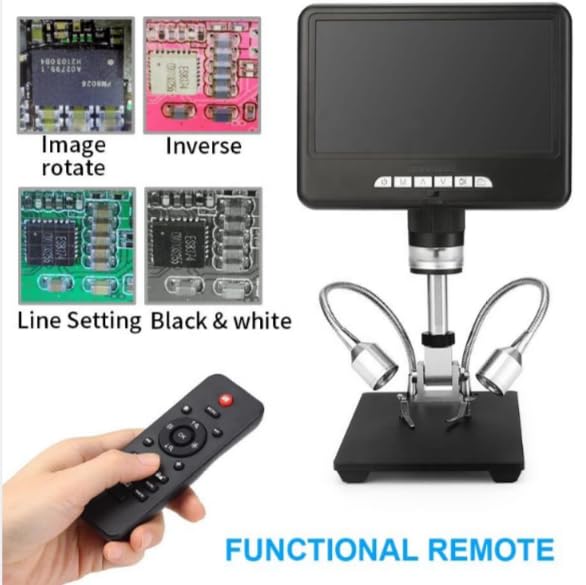 AD207 - Herramienta de soldadura de microscopio digital 3D para reparación de PCB/SMD con función ImageRotate