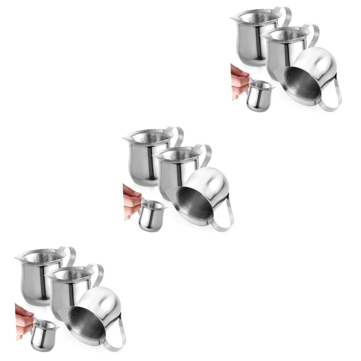 Gadpiparty 9piezas Jarra Inoxidable Para Espumar Leche Taza Para Café y Espresso Para Cappuccino y Latte Juego