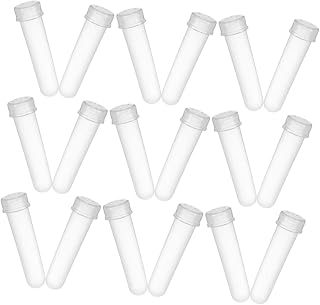 Yardwe 20pcs Plastic Flower Stem Water Tubes with Lids for Arrangements