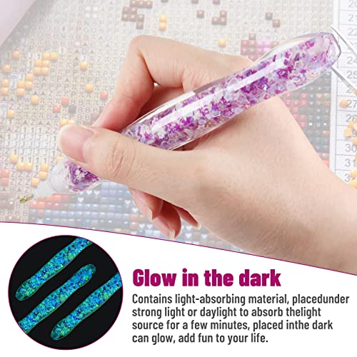 Diamond Painting Pen 14 Pcs 5D Luminous Diamond Painting Art Drill Pen Ergonomic Resin Gem Rhinestone Picker Tool Kit Accessories For Diy Nail Art Embroidery Bead Dot Art Decoration #TOP3