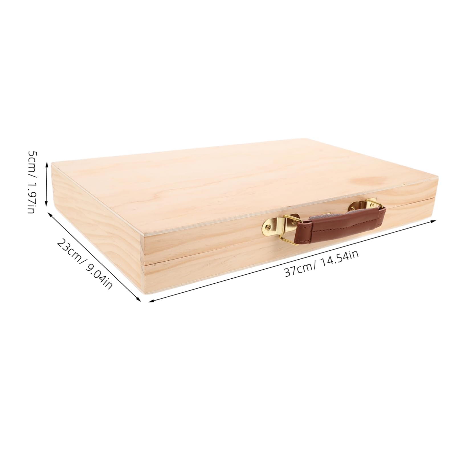 SOIMISS Caja de Almacenamiento de Madera Portátil y Ligera para Artistas con Compartimentos Múltiples y Asa Incorporada, Adecuado para Pinceles y Sellos en Estudio o Pintura al Aire Libre