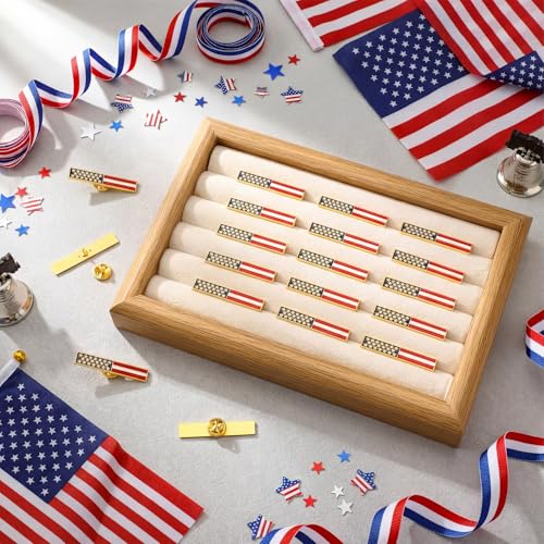 Image of Suncalla 25 /50 Pcs American Flag Eagle Lapel Pin Veterans Day Star Lapel Pin 4th of July Brooch Patriotic Accessories Gift