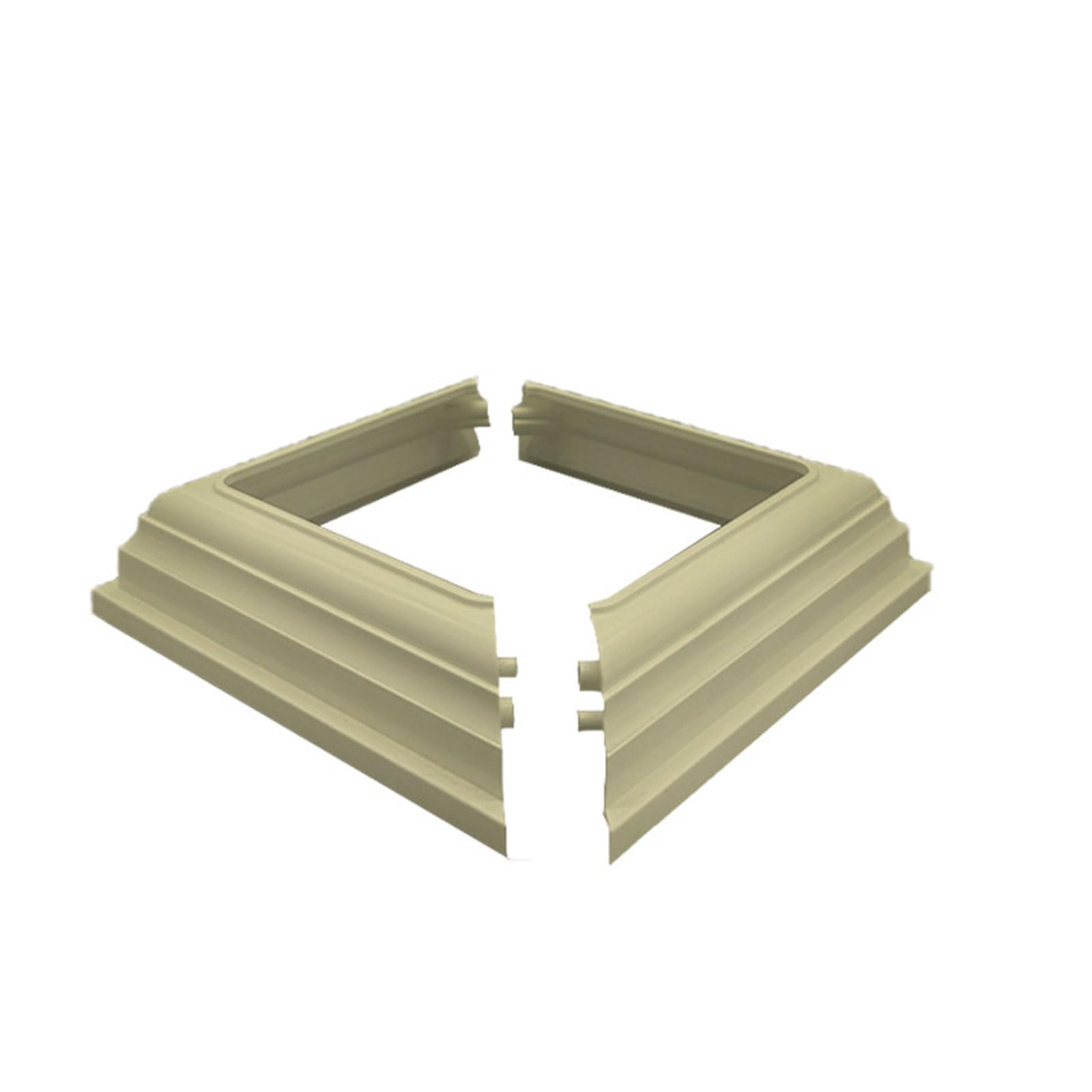 Multipurpose Split Type Fence Post Skirt PVC Posts Column Wraps Porch Two Piece Base Trim Rings for Enhanced Stability Split Type Fence Post Skirt