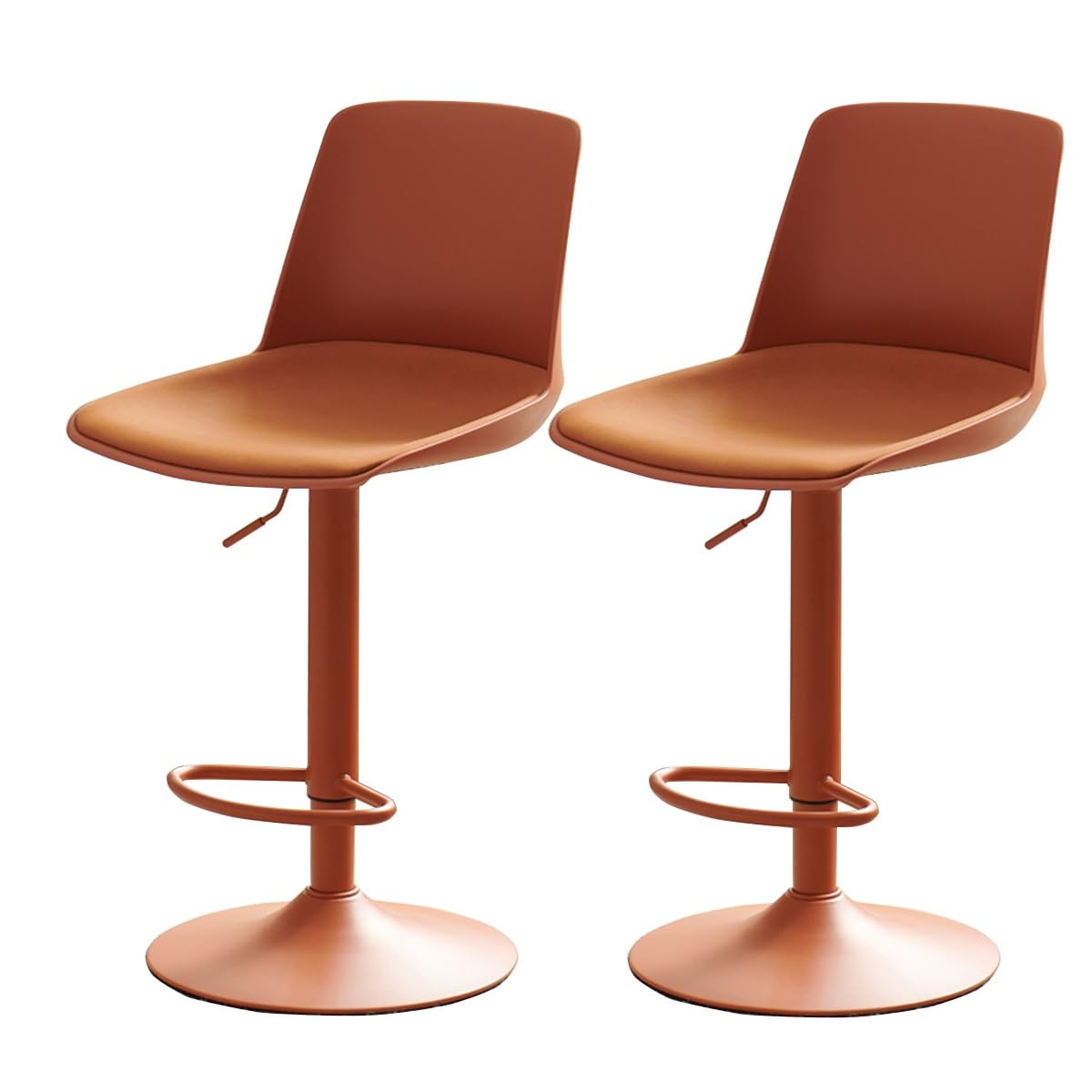 Tabouret de bar pivotant à hauteur réglable avec assise large