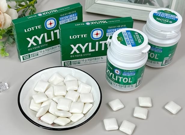 Chicle Coreano sin Azúcar Sabor Menta Refrescante, 23g (Paquete de 5) miniatura 4