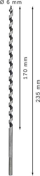 Bosch 2 608 597 622 - Broca salomónica para madera, hexagonal (6 x 160 x 235 mm) - 3