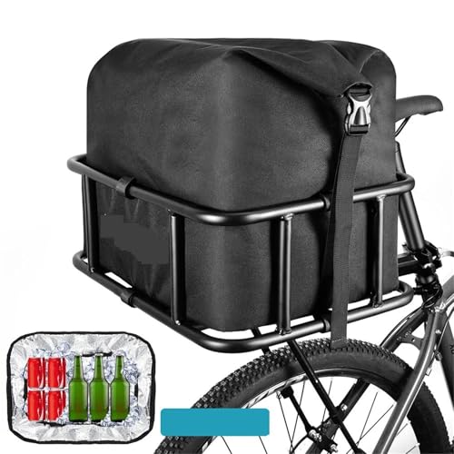 Panier arrière de vélo électrique en métal lourd grand format noir - 2
