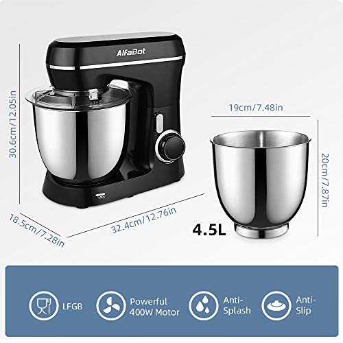 image for Stand Mixer, AlfaBot SM-1531 4.8Qt Electric Kitchen Mixer with Dough H