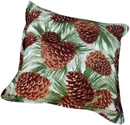 Pine Cone and Needles 6 x 6 inch Balsam filled pillow.
