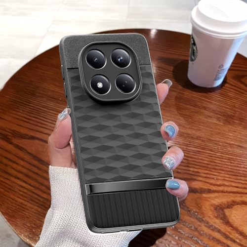 Image of Pikkme Back Cover for Redmi Note 15 Pro 5G Camera Protection 3D Hexa Cube Design Silicone Protective Bumper Case (Black)