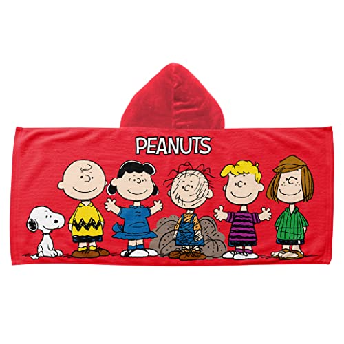 Northwest Peanuts Favorite Friends Hooded Youth Beach Towel, 21" X 51" #TOP27