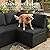 LayinSun 13 Pieces Outdoor Patio Furniture Set with 44" Fire Pit Table Rattan Sectional Sofa Conversation Sets