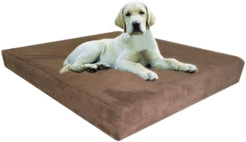 Miniatura 1 de 40 x 35 x 4 pulgadas, color marrón chocolate, antideslizante, lavable, microfibra de gamuza impermeable, terapéutica, ortopédica, 100% sólida,