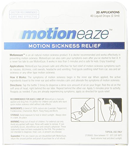 Motioneaze Sickness Relief, All-Natural Topical Liquid, 2.5 Ml #TOP1