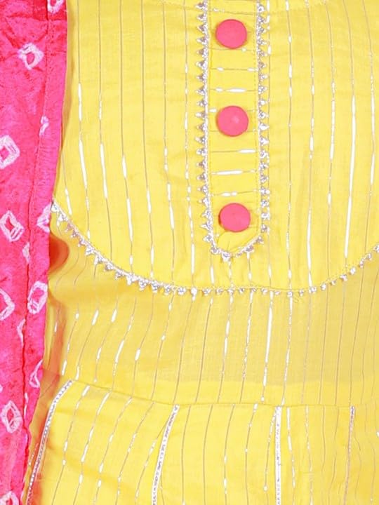 Image of LITTLE GINNIE Girls Kurta Sharara Set | Traditional Ethnic Wear for Kids