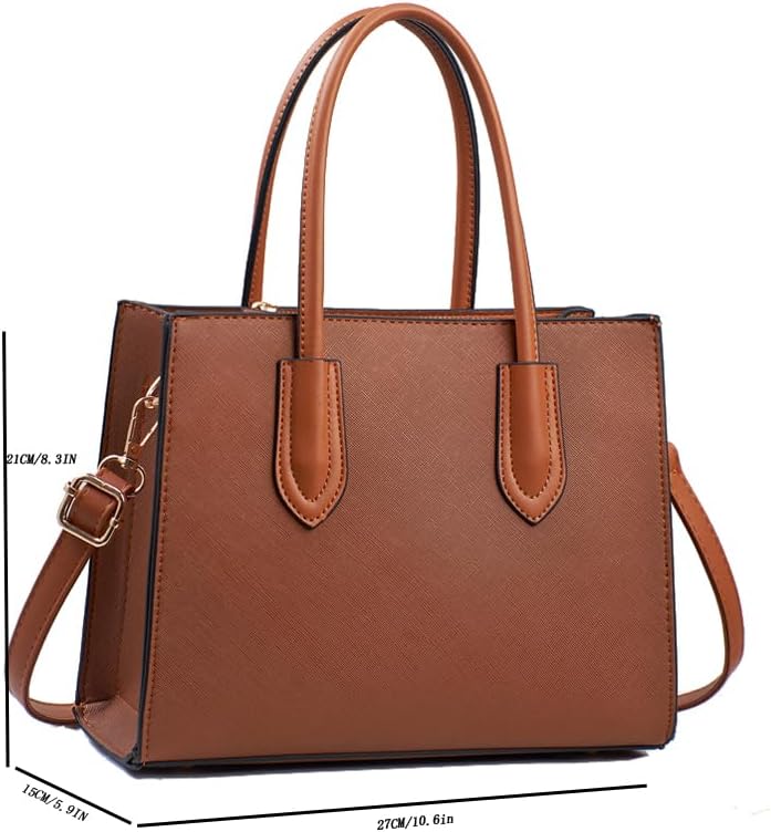 Miniatura 6 de Bolso de mano de piel sintética para mujer, bolsos impermeables con cremallera, bolsos de hombro medianos