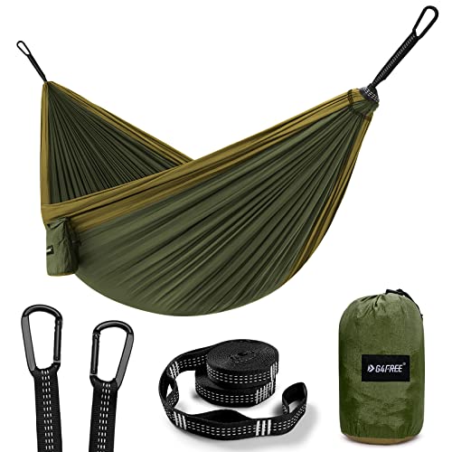 G4Free 2-Person Portable Parachute Camping Hammock with Tree Straps