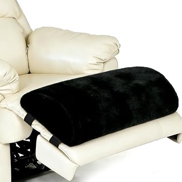 Recliner Leg Rest Cushion, 58x25x10cm Leg Pillow, Half Moon Leg Support Pillow for Bed with Adjustable Strap, Multifunctional Under Knee Support Pillow for Bed Chair Sofa for Neck Waist Leg Black