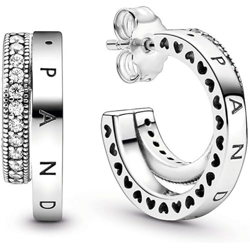 Pandora Pavé Double Hoop Earrings 299056C01