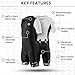 SLS3 Triathlon Suits Mens - Aerodynamic Sleeved Tri Suit Men – Lightweight Trisuit with Premium FX Fabrics - 2 Pockets (Monochrome, Medium)