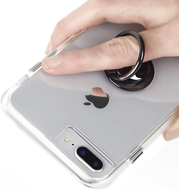 Case-Mate - Téléphone - Anneaux - Support - Poignée de Téléphone - Universel - Noir Solide