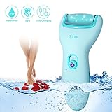 Electric Callus Remover, Cinsey Rechargeable Waterproof Pedicure Tool Foot File for Hard, Dead&Callused Skin, Includes 2 Extra Refills, Dander Cather& LED Light