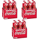 Mexican Coke Glass Bottle, 12 fl oz, 6 Pack Pack of 3